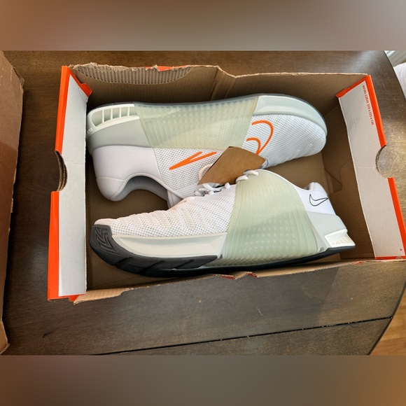 Nike Metcon 9 | Men’s Size 14 | White/Silver/Orange - Picture 7 of 8